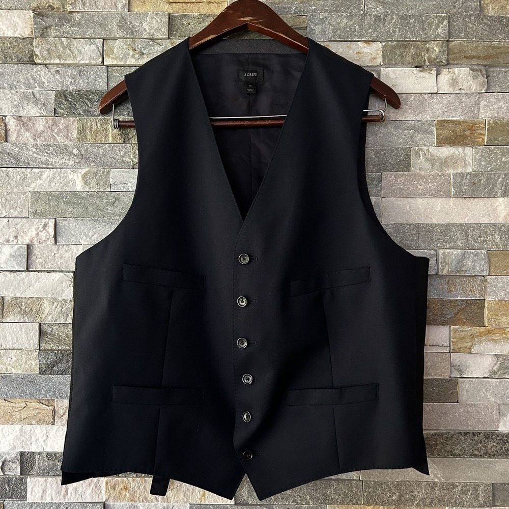 J.Crew Vest Men's MediumGray Loro Piana Super 120's Wool Waist Coat